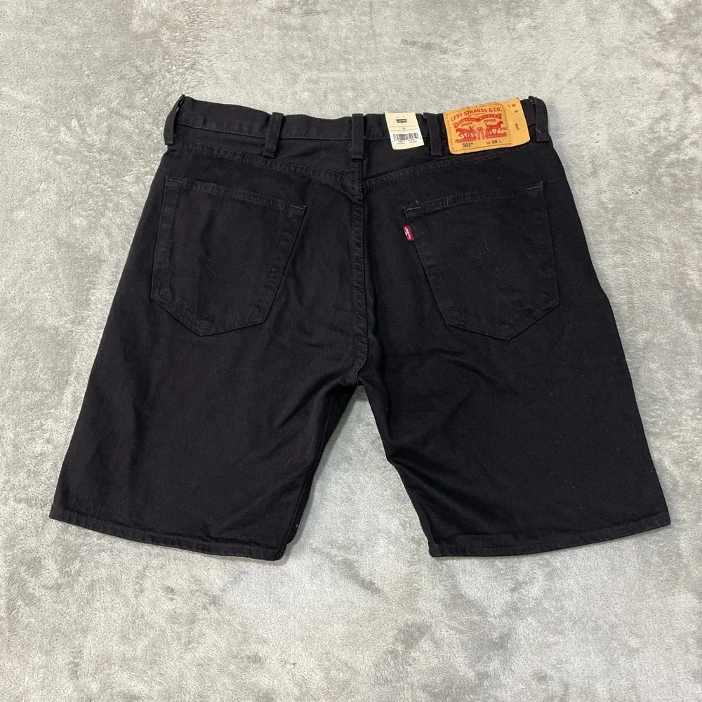 NWT Levis 501 Original Jean Shorts Men's 38 Black Cotton Denim Casual